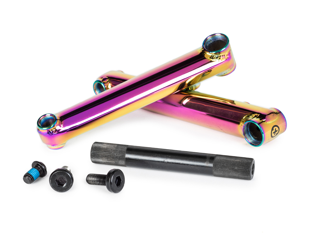 Quality BMX Cranks / Salt Plus Pro / Black, Chrome & Oil Slick