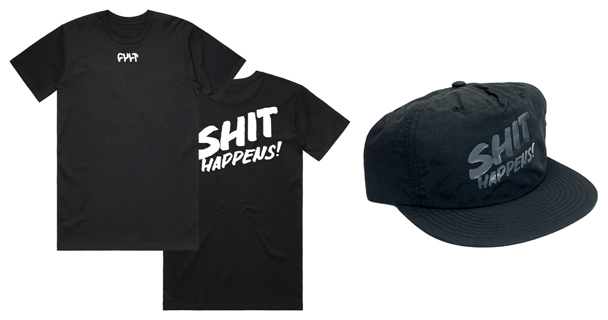 cult shit happens bmx t-shirt