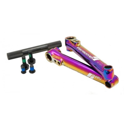 SNAFU BMX Crank Set Mayweather Chrome 175mm