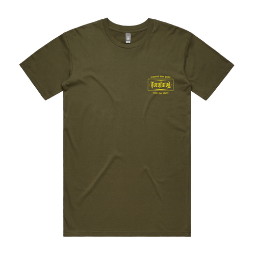 Tempered Crest Tee [Army Green] [Large]