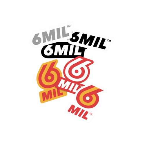 6MIL Assorted Sticker Pack Multi Coloured