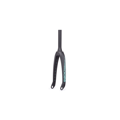 Radio Solar Carbon Forks [Matte Black/Teal]