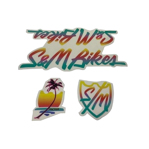S&M BMX Hucker Tropical Frame Decal Set