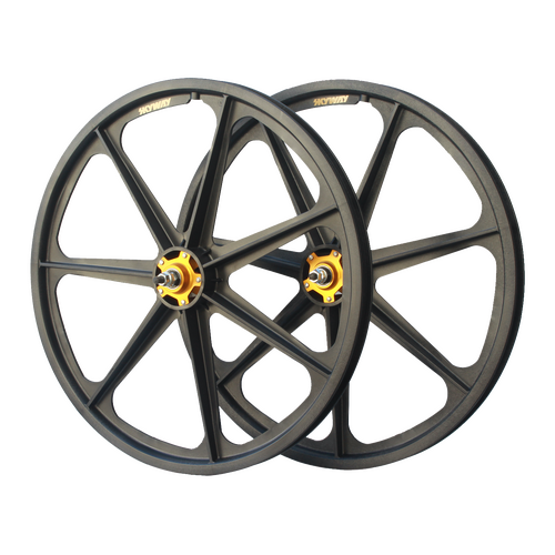 Skyway Tuff Graphite Gold Rivet Wheel Set